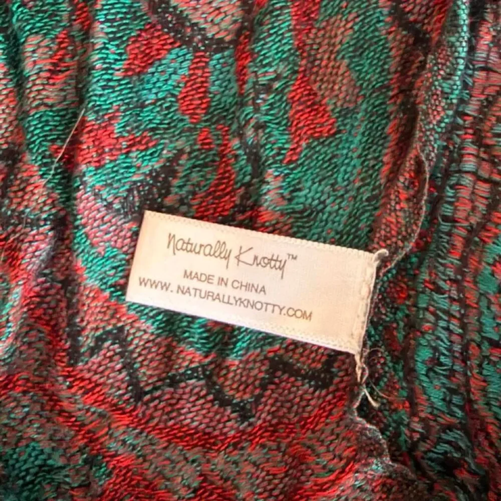 Naturally Knotty 100% Silk Paisley Scarf